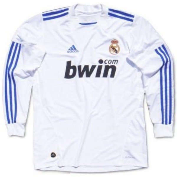 Camisa retro Adidas Real Madrid 2010 2011 I jogador manga comprida